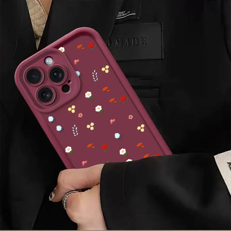 Floral Print Soft Silicone Shockproof Protective Phone Case