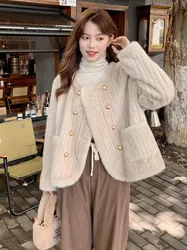 Faux Mink Velvet Coat Women Winter 2023 New Popular High-Grade Super Soft Plush Fur Thickened Cotton-Padded Coat