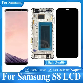 Schermo TFT per Samsung S8 Display LCD Touch Screen Digitizer Assembly per Samsung S8 Schermo LCD Parti di ricambio con cornice
