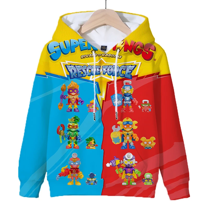 

Newest Superzings Serie 10 Hoodies Rescue Force Hooded Sweatshirt Kids Super Zings Pullovers Sudadera Autumn Children Hoody Coat