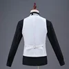Fashion Suit Vest for Wedding Tuxedo Suits Men's White Black One Piece Formal Waistcoat Party Stage Performance Suit Vest 2