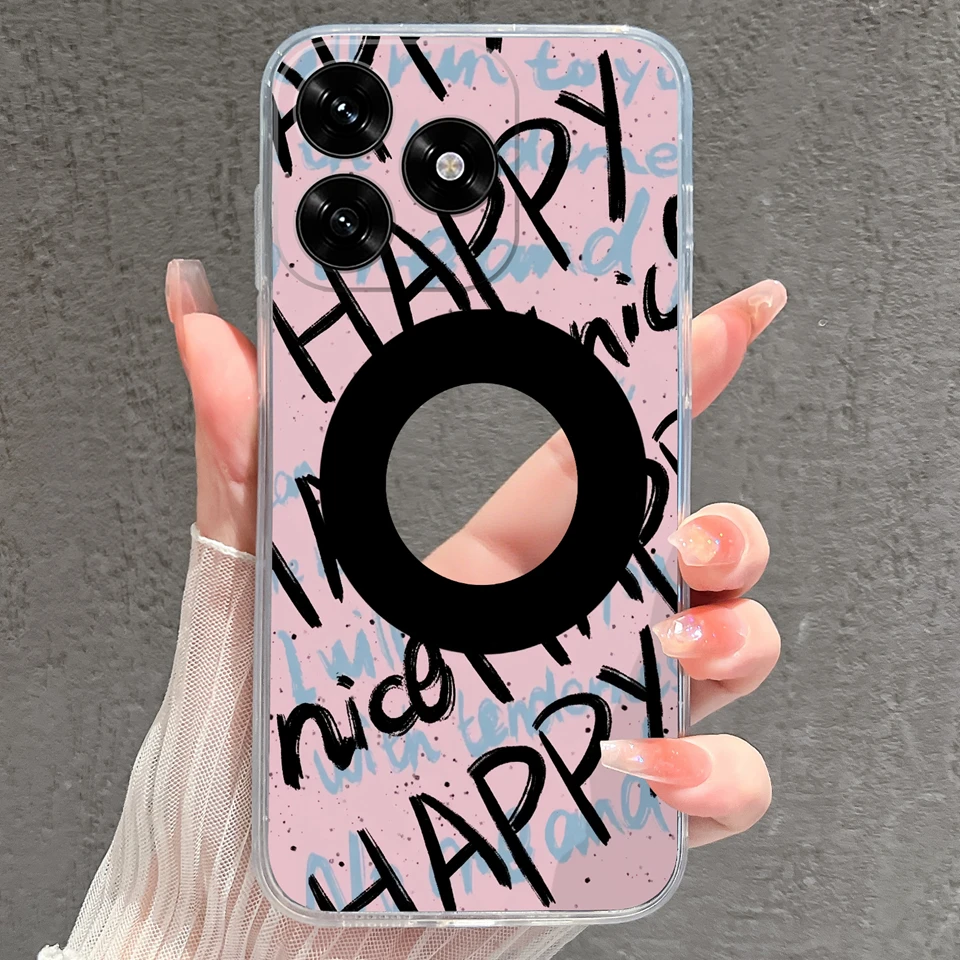 Cartoon Frog & Pig Transparent Protective Phone Case