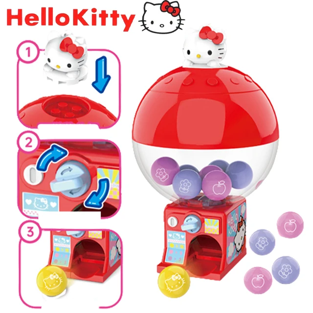 Hello Kitty Mini Twister Block Toys Kids Rajzfilm Aranyos Asztali Díszek Kawaii Party Összeszerelő Játékok Születésnapi Ajándék