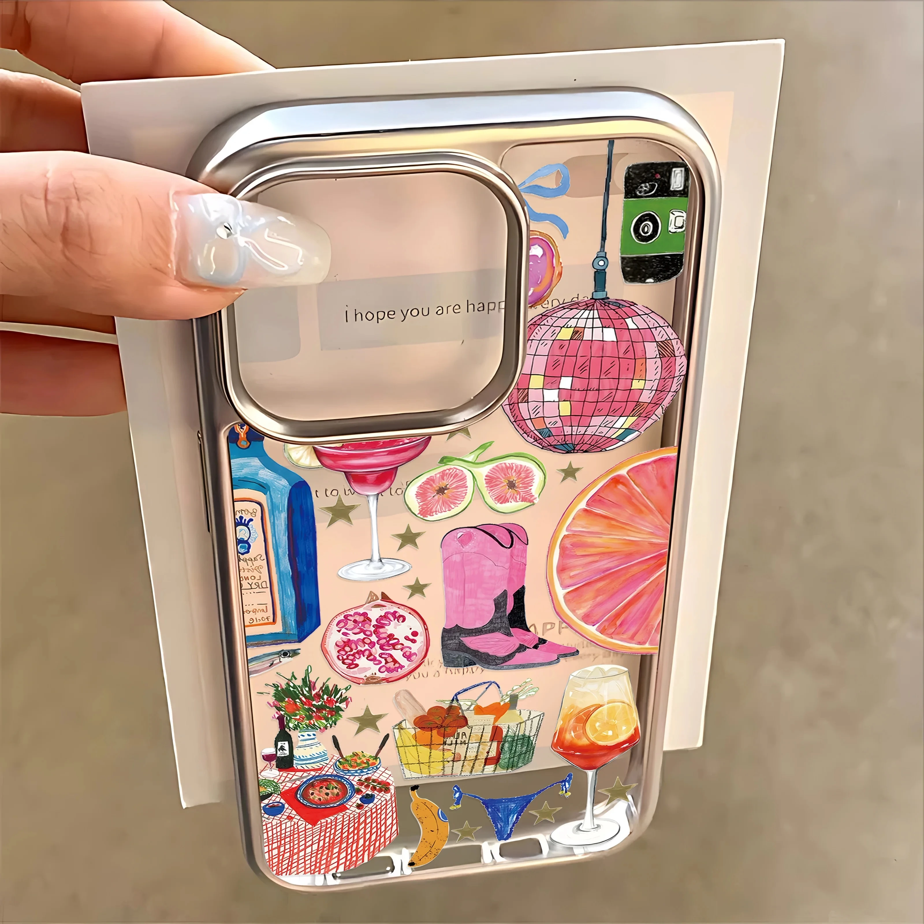 Luxury Seaside Scenery Wine Lemon Phone Case - Y2K Shockproof Cover
