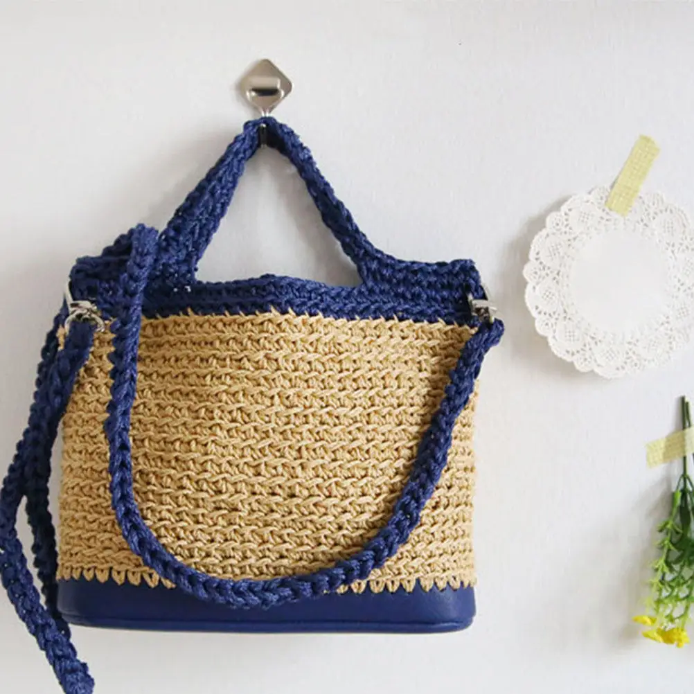PU DIY 버킷백 바닥 베이스 다크 블루 23x6.5cm 광택 라미네이션 크로셰 바느질 플레이트 액세서리 물통 가방
