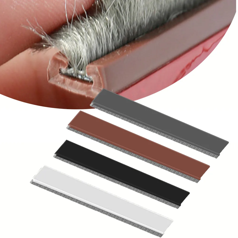 Brush Seal Strip 100CM Wide 25mm Door Stop Self-adhesive Insect-proof Dust-proof Sound Insulation Strip Door Bottom Seal