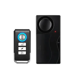 Advanced Wireless Anti-Theft Vibration Alarm with Remote Control, 110dB Security Sensor System (1 Kit Alarm)