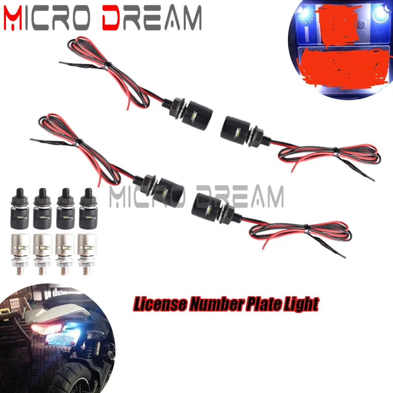 

Автомобильные передние винтовые лампы с задним хвостовиком, фотолампы, универсальные номерные знаки, фотолампы 12 В с поверхностным монтажом, Освещение номерного знака для автомобиля, мотоцикла