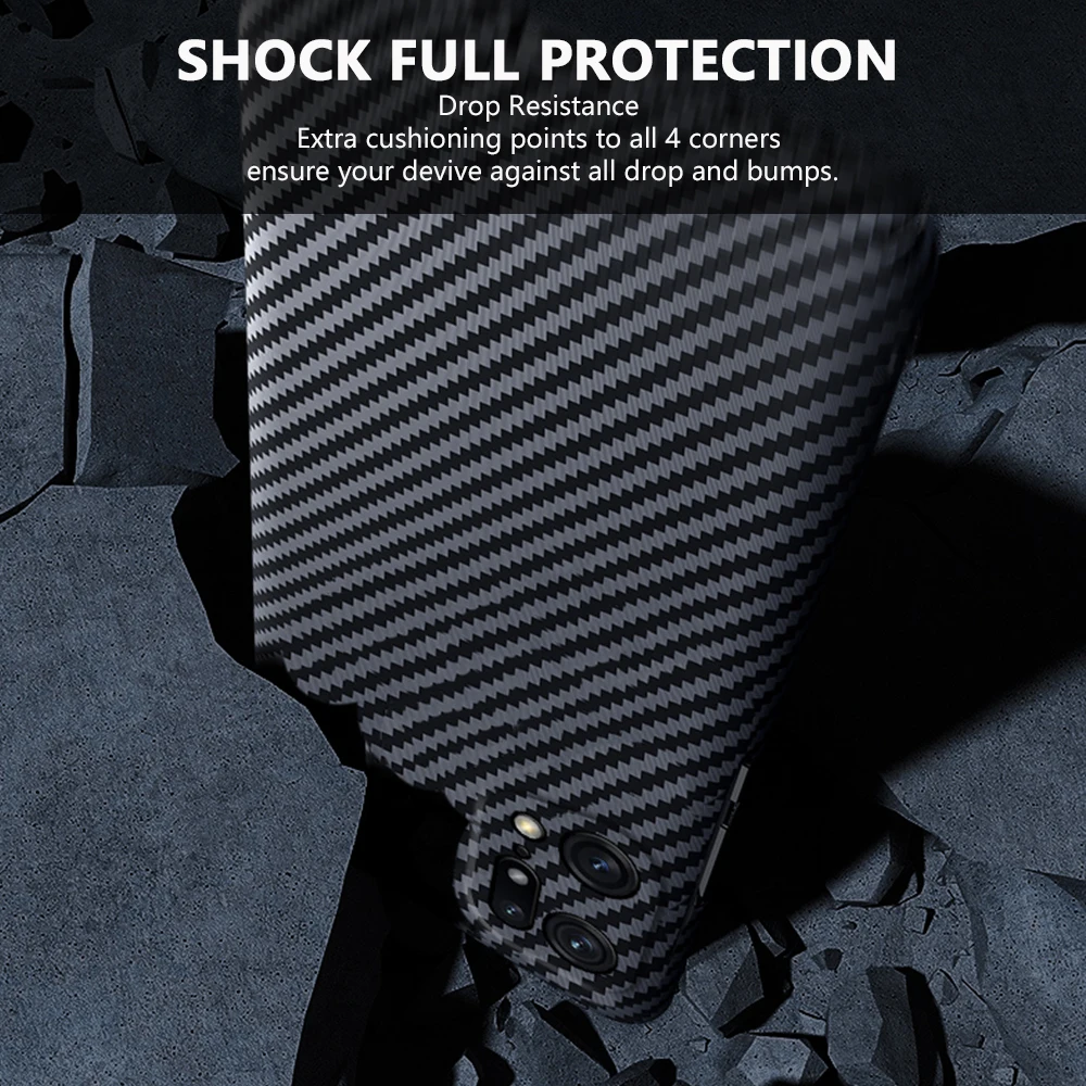 Luxury Carbon Fiber Hard Case with Ultra-Thin Lens Protection and Anti-Knock Design