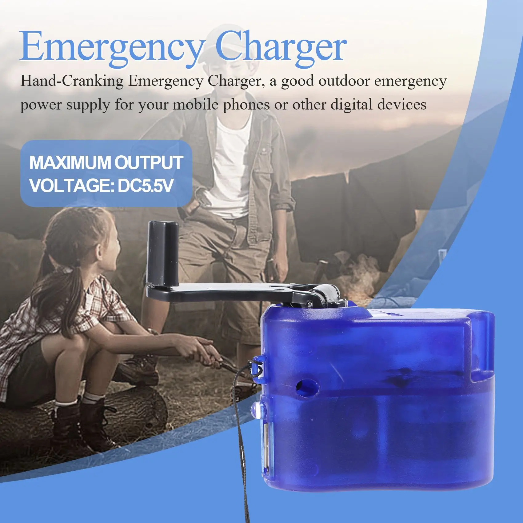 USB Hand Cranking Dynamo Emergency Universal charger Travel Charger Gadgets