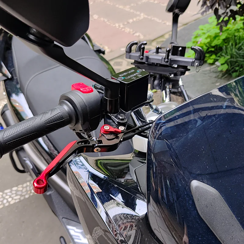 Chekis motorcycle modified brake lever brake handlebar front and rear disc aluminum alloy handlebar accessories for Haojue Uhr125 Uhr150
