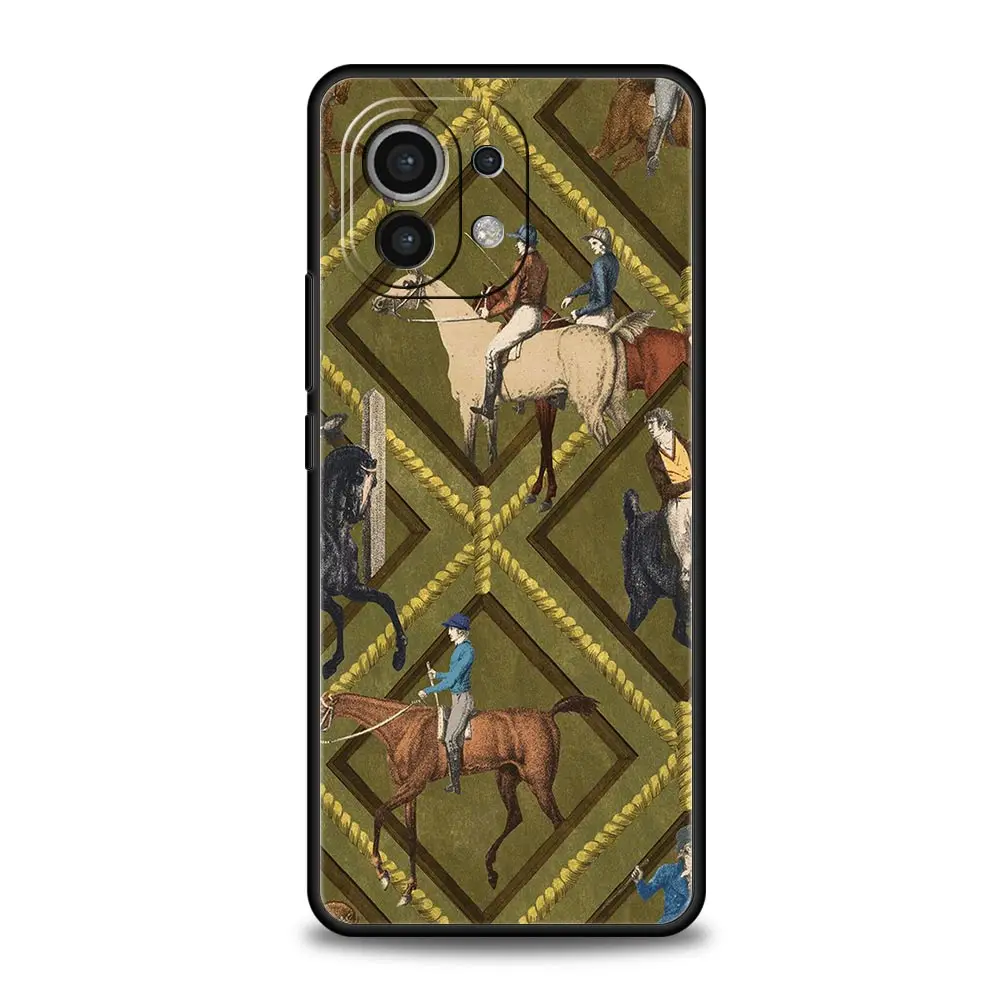 Soft Cover Phone Case with Galloping Horse Girl Artwork
