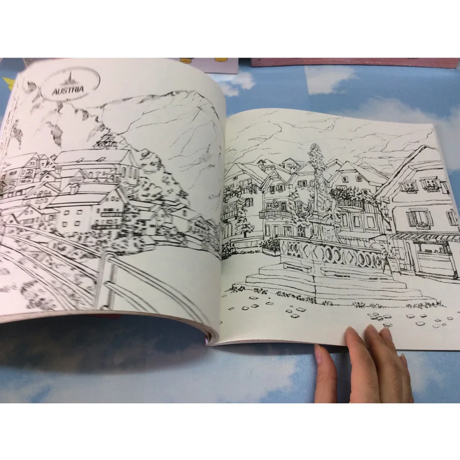 84 Pages My soul Travel coloring Book Secret Garden Style Coloring Books Relieve Stress Kill Time Graffiti Painting Drawing Book