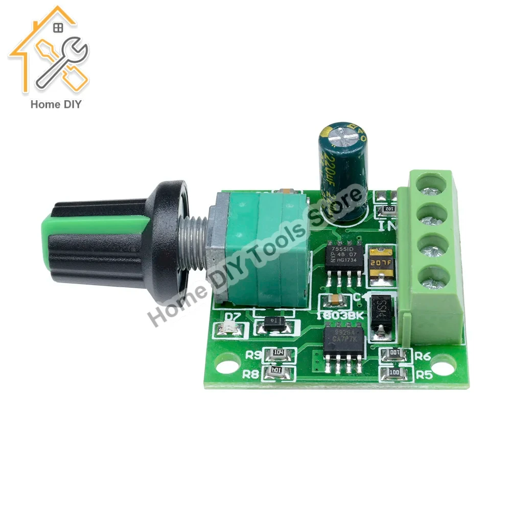 DC 1.8V-15V 2A 30W PWM Motor Speed Controller Regulator Low Voltage Fan Speed Control Switch PWM Adjustable Drive 5V 12V