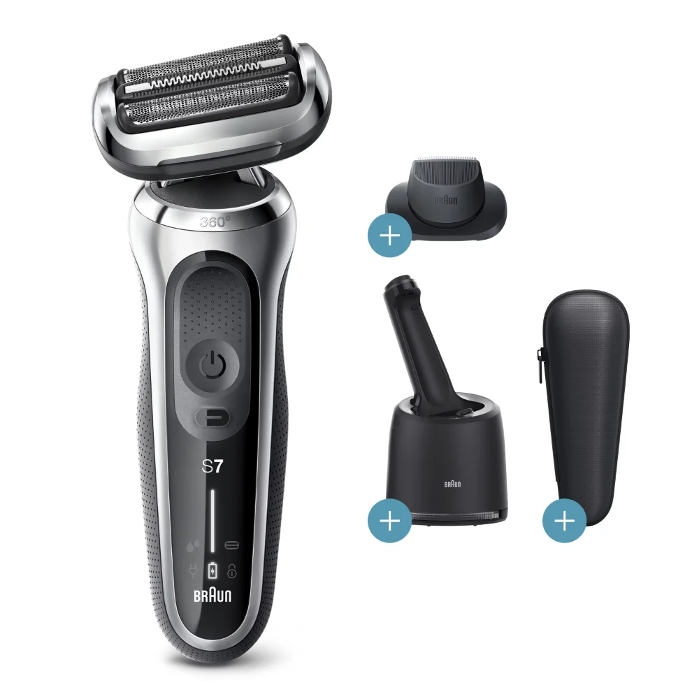 

Braun Series 7 7071cc Flex Wet Dry Electric Razor for Men, Smart Care Center