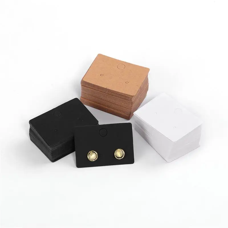 50pcs/lot Earrings Necklaces Display Cards for Jewelry Boxed and Packaging Cardboard Hang Tag Card Ear Studs Paper Card