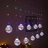 Led Wishing Ball String Lights,Battery Powered Light,10 Lights Santa Window Ornaments for Living Room,Corridor,Yard,Winter Decor 5