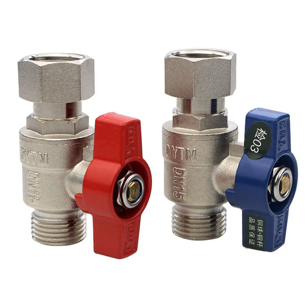 Connection Ball Valve Copper Ball Core Cold And Hot Water 1/2 Through Water Heater Switch Inner And Outer Valve