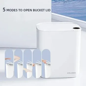 Cestino Intelligente da 20L con Sensore e Apertura Automatica del Coperchio, Ricaricabile Tramite USB-C con Display per Cucina, Bagno e Toilette per Casa Intelligente