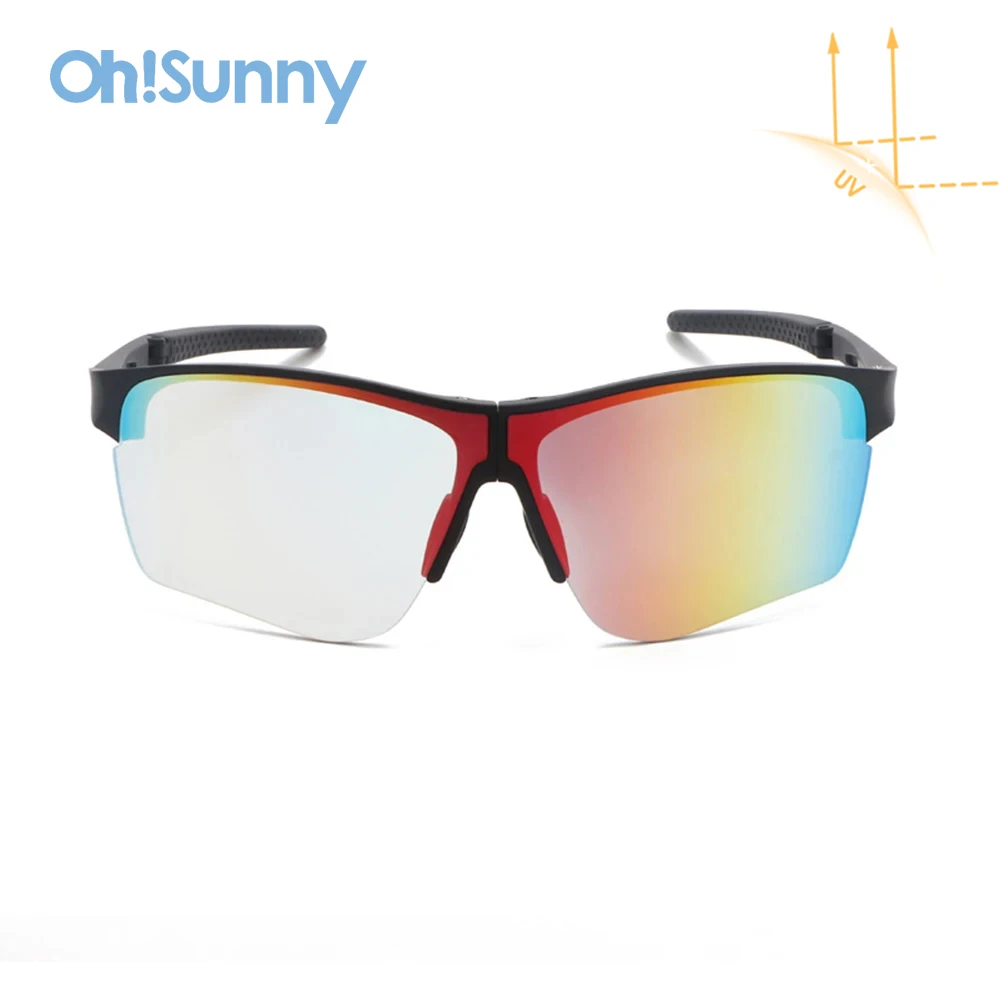 

OhSunny Cycling Sunglasses 2024 Outdoor Sports Night Vision Goggles TR8098 Color Changing Windproof Sunscreen Foldable Glasses