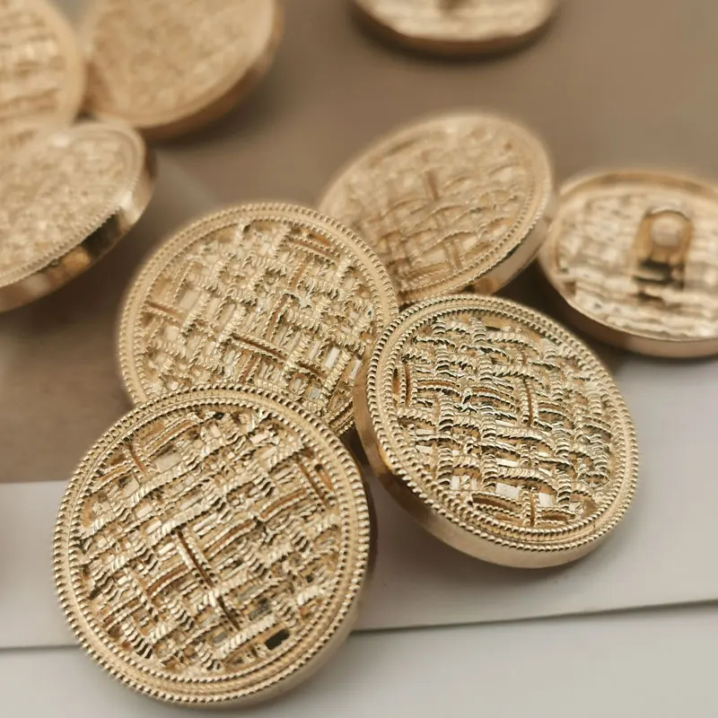 10pcs Gold Luxury Metal Buttons for Clothing Coat Sewing Material Sewing Accessories Decorate DIY Crafts Supplies Buttons New 3