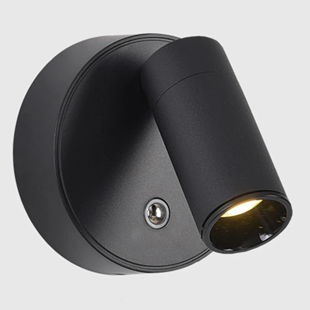조절 가능한 벽 조명, USB 충전식 3W LED 벽 스콘스 조명, COB 따뜻한 조명, LED 벽 조명, 침실 거실용 백라이트