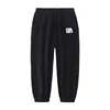 Children Trousers For Boys Girls Cotton Linen Elastic Waist Solid Color Summer Mosquito Pants Kids Clothing Long Pants 100-160cm 2