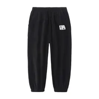 Children Trousers For Boys Girls Cotton Linen Elastic Waist Solid Color Summer Mosquito Pants Kids Clothing Long Pants 100-160cm 2