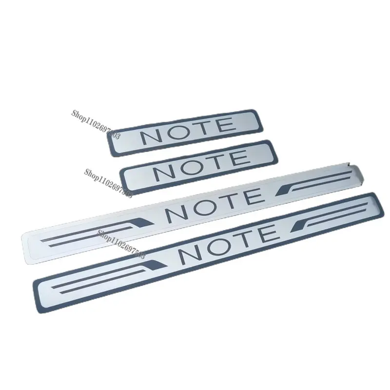 

Накладки на пороги для Nissan NOTE, накладки на пороги из нержавеющей стали, аксессуары для стайлинга автомобиля, накладки на пороги, наклейки на пороги, аксессуары