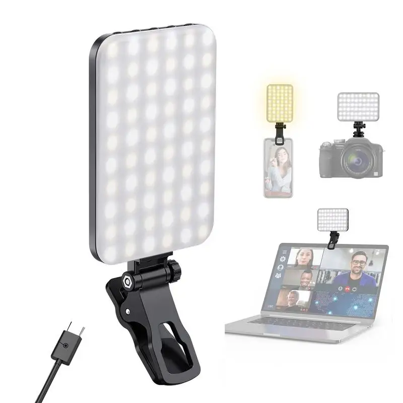 

LED Fill Light Portable Mini Selfie Light For Laptop Video Conference Mobile Phone Vlog Live Broadcast Fill Lamp Photography