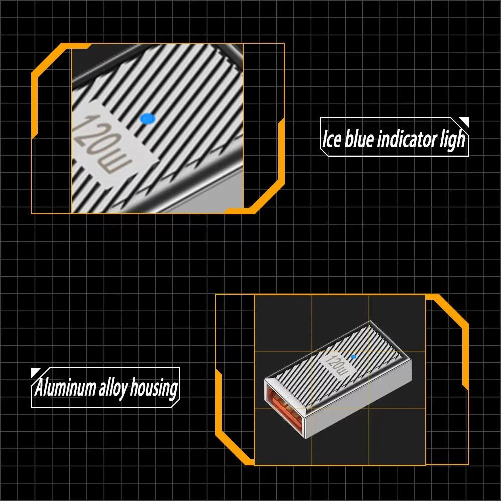 120W USB Type C OTG Adapter USB A to C Fast Charge Converter 10Gbps Data Sync Connector PD100W 140W 240W Adapter
