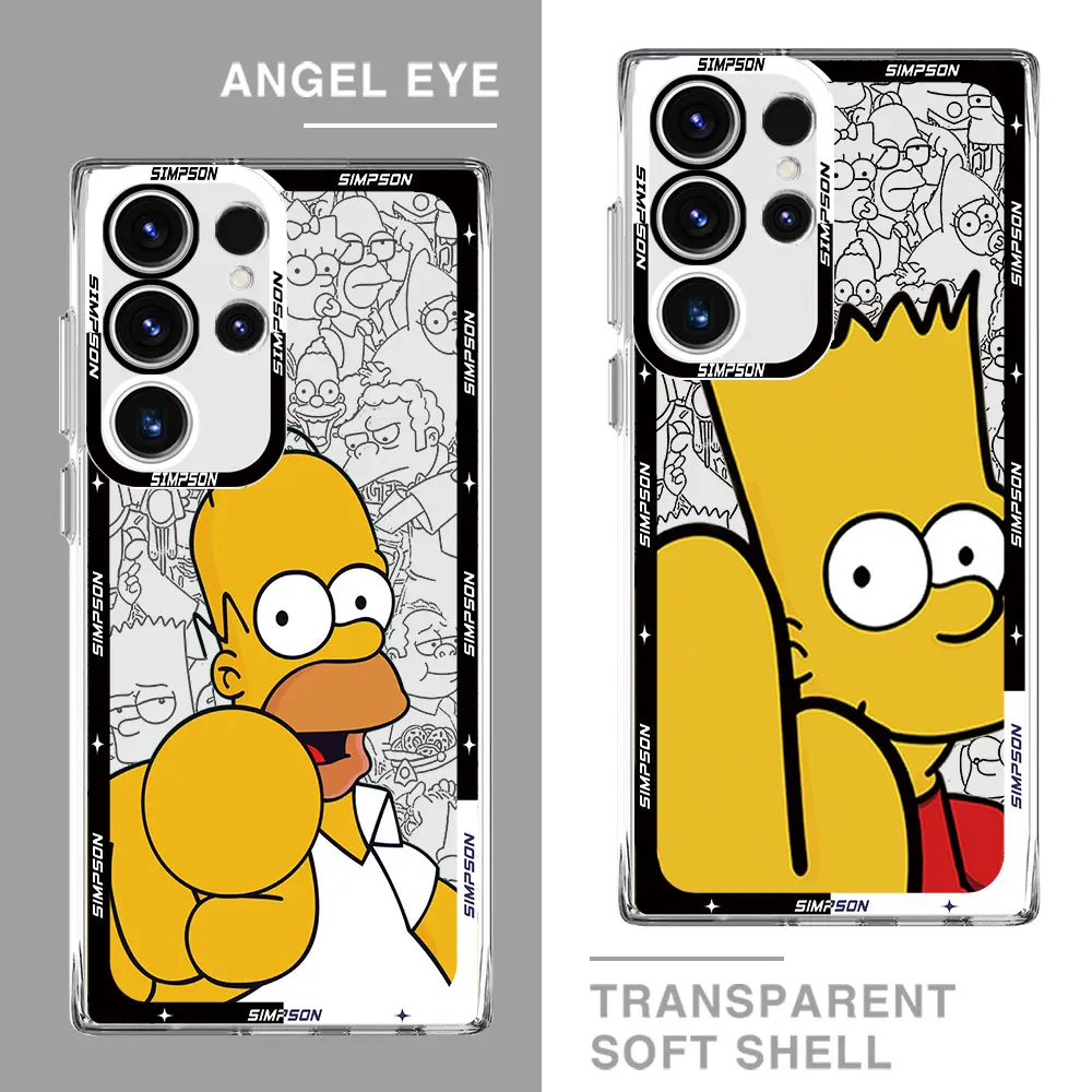 Custodia Per Samsung Galaxy S10 Plus S21 Note 10 Plus S22 Ultra S20Fe S20 Plus S22 Plus The Simpson Cover Trasparente Soft Coque