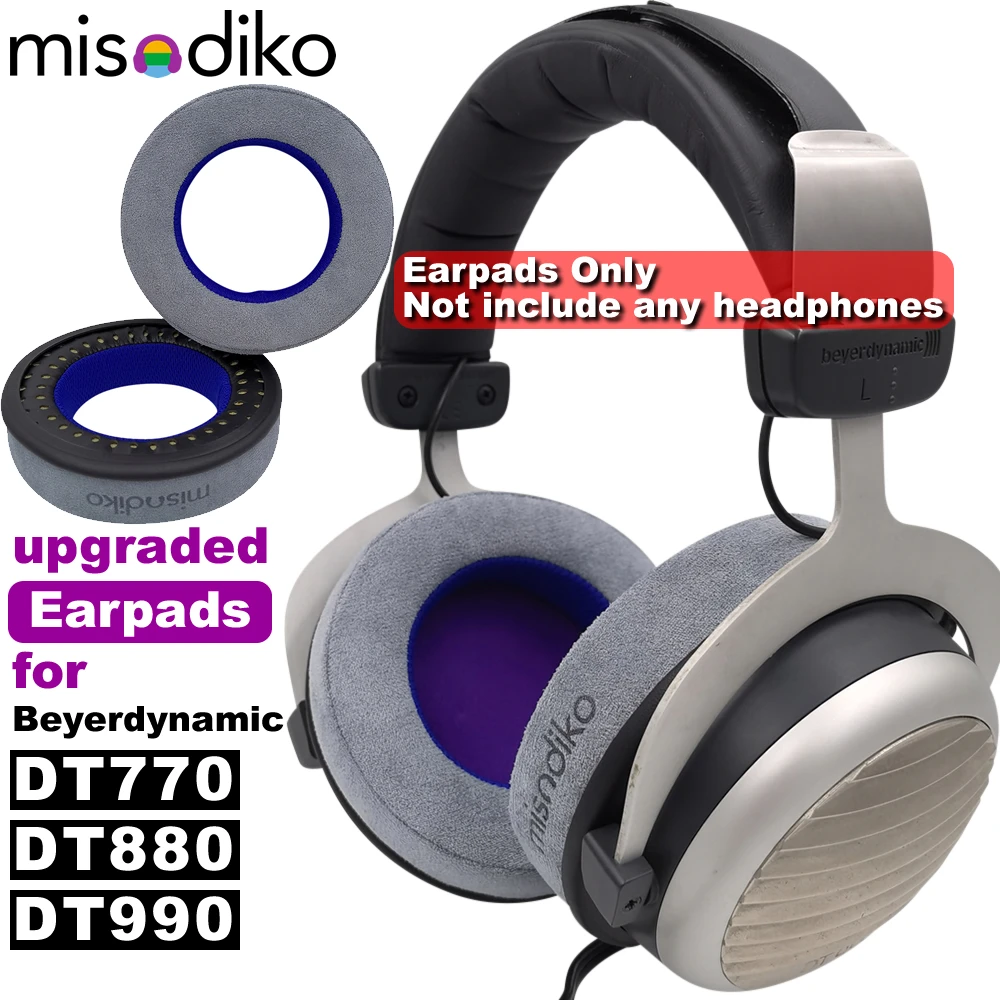Фото Модернизированные амбушюры misodiko, сменные подушки для наушников Beyerdynamic DT 770 / 880 / 990 / 1770 / 1990 Pro №1