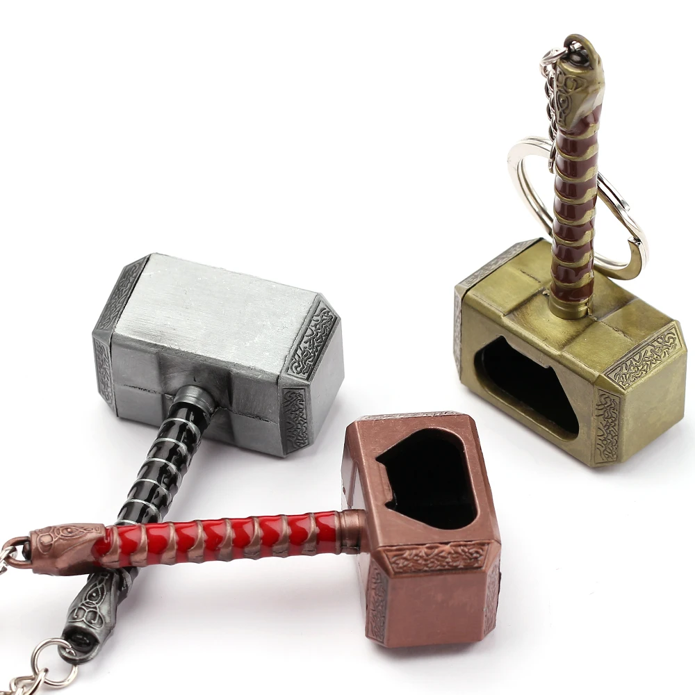 Marvel Superhero Thor'S Hammer Apribottiglie Per Birra Disney Movie Avengers Thor Odinson Opener Portachiavi Accessori
