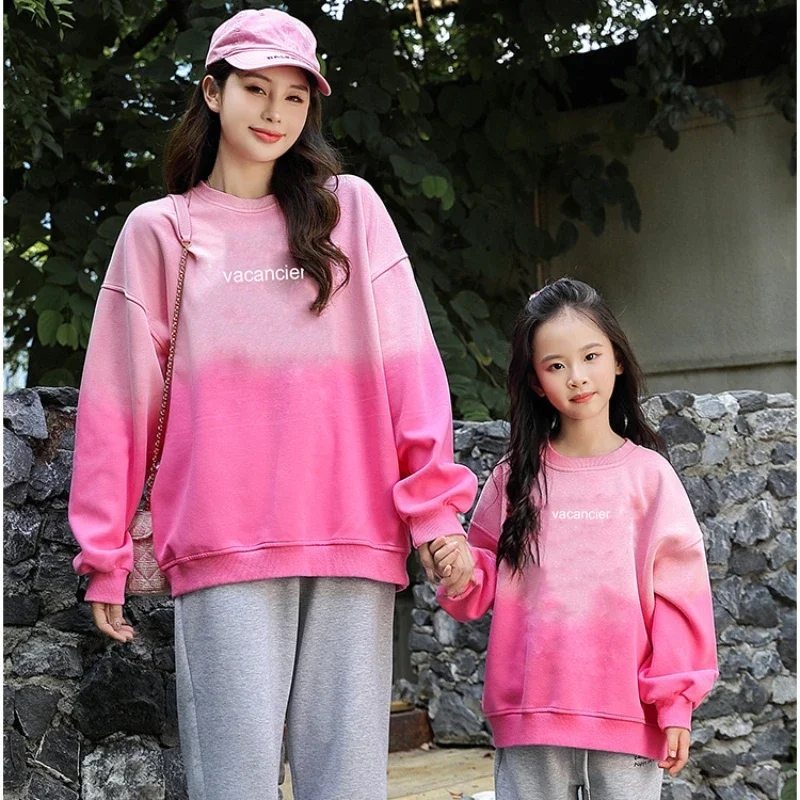 

Семейная одежда для мамы, отца и ребенка, Модные свитшоты, корейский стиль, одежда для родителей и детей, подходящие комплекты для мамы, папы и дочки, сына