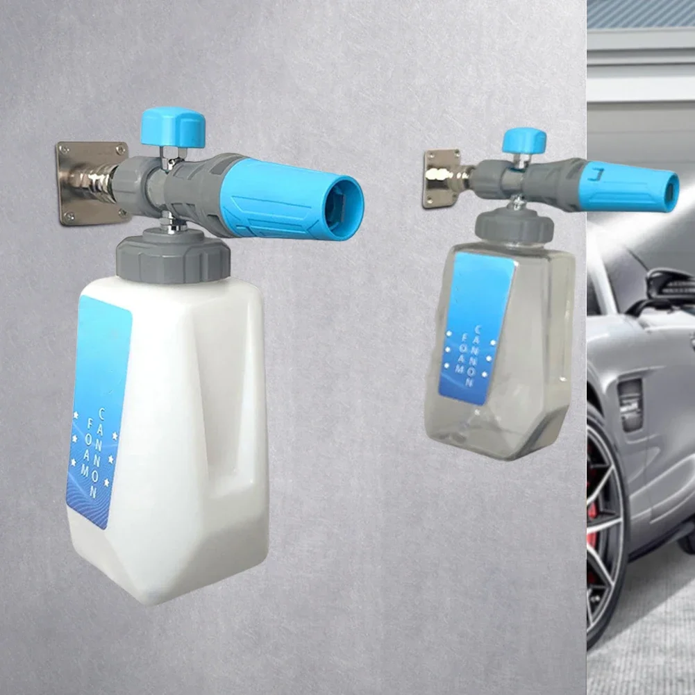 Automatic Foam Cannon Nozzle Tip Holder with 1/4 Quick Connect Foam Cannon Wall Mount Stainless Steel Pressure Washer Gun Rack 5