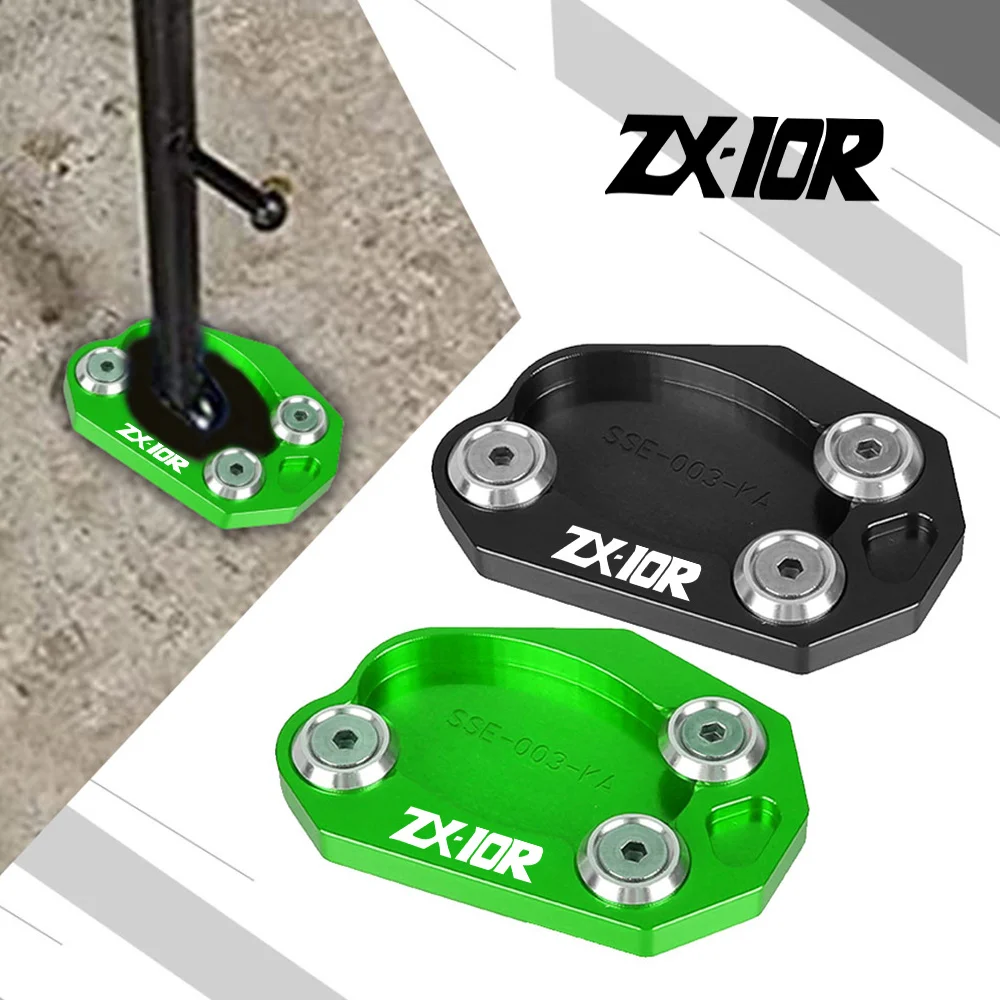 

Motorcycle Kickstand Foot Pad NINJA ZX-10R Side Stand Enlarger Sled Sidestand For Kawasaki Ninja ZX10R 2008-2020 2021 2022 2023