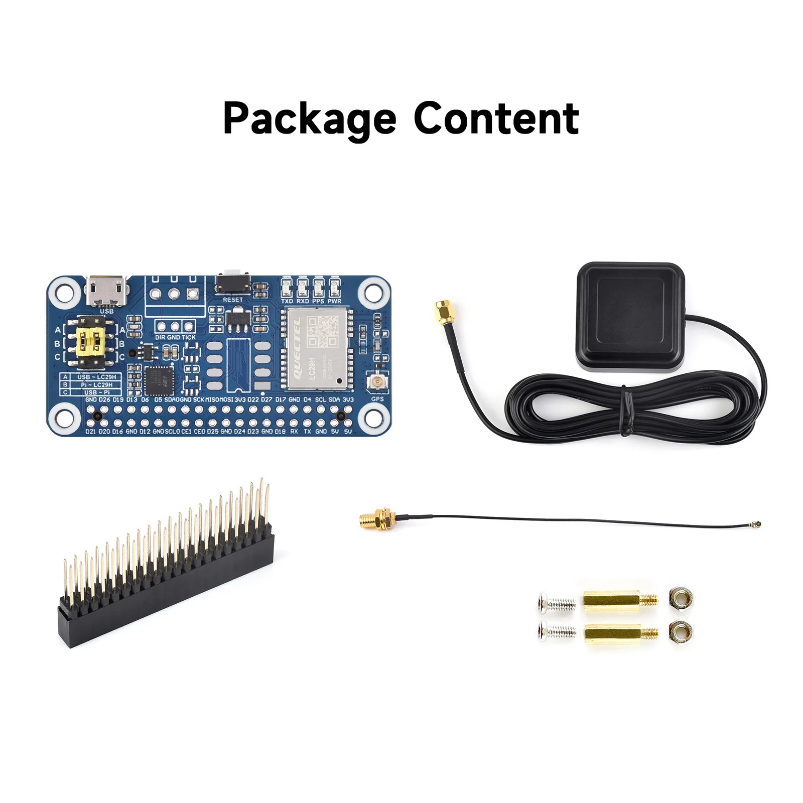 Waveshare-módulo Gps de Banda Dupla para Raspberry pi l1 Mais l5 Tecnologia de Posicionamento com Gnss Posicionamento Ativo Série Lc29h