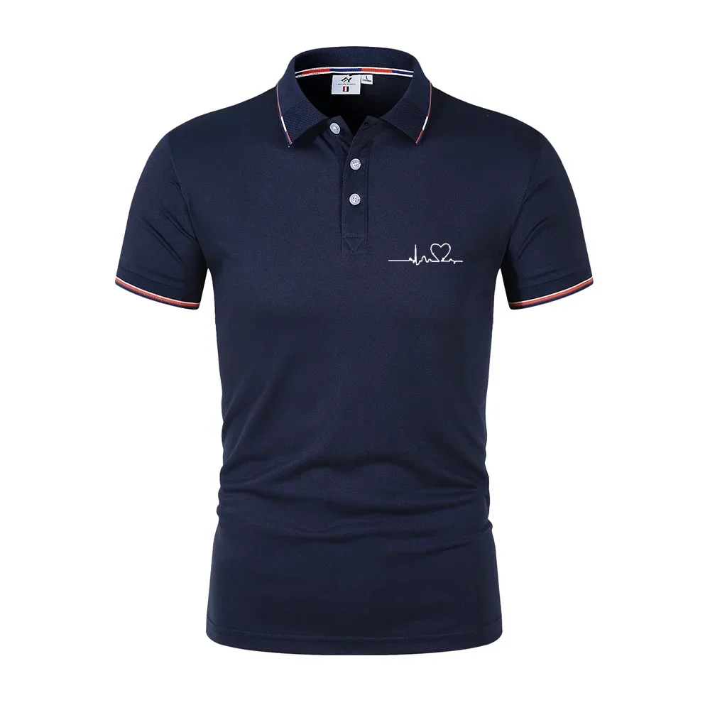 

2024 New Men's POLO Shirt Cotton Leisure Outdoor Sports Tourism Short sleeved Top Fashion Men's Outdoor Short sleeved