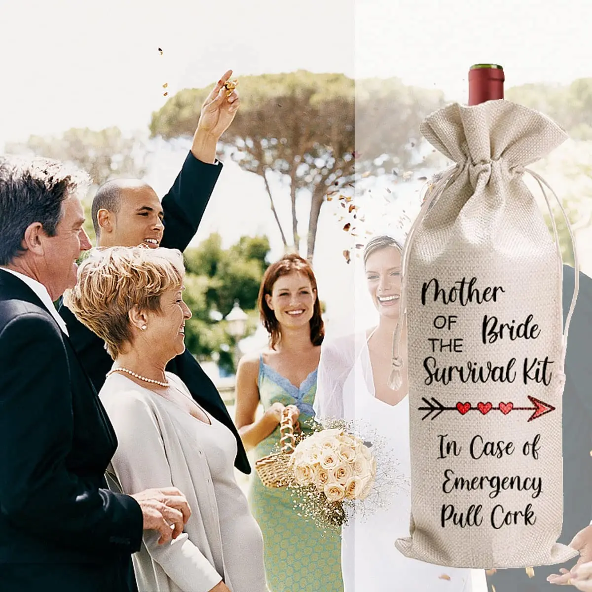 Wedding Day Survival Kit for Brides, Bridesmaids, Groom, Groomsmen Wedding Kit