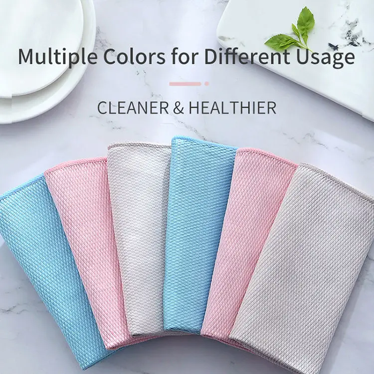 New Microfiber Rags Wish Fish Quick Magic Wipes Hydrophilic Kitchen Towels  Tableware Nanoscale Cleaning Dish Drying Glass Cloth