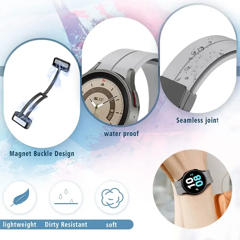 Premium Silicone Magnetic Buckle Watch Strap