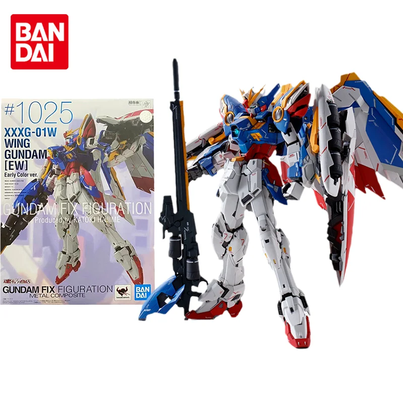 

Bandai Original Gundam Model Kit Anime THE ROBOT SPIRITS XXXG-01W WING EW FIX FIGURATION Action Figures Toys Gifts for Kids