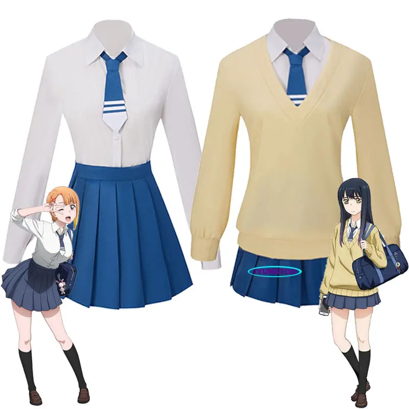 

Anime Yotsuya Miko Cosplay JK Uniform Skirt Mieruko-chan Yurikawa Hana Costumes Japanese Schoolgirl Uniform Suit