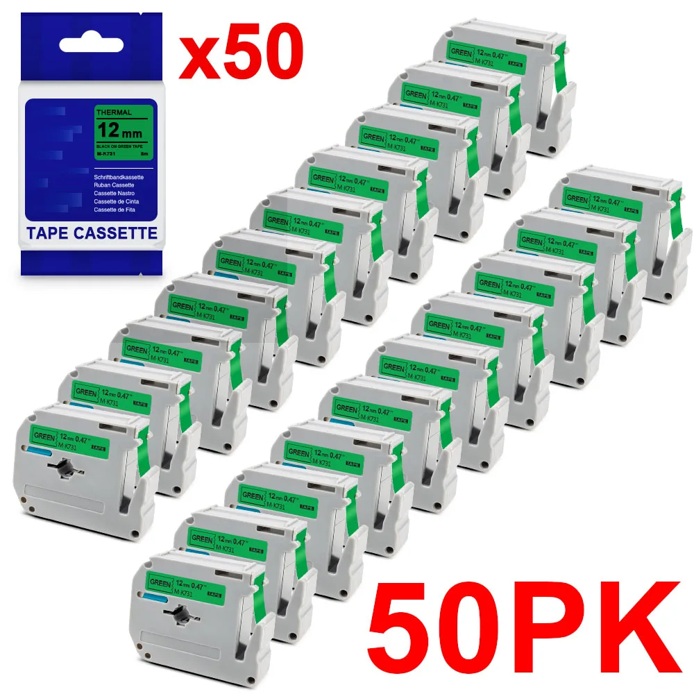 

Сменная лента 50PK, 9/12 мм для Brother, Φ, Φ, детской ленты