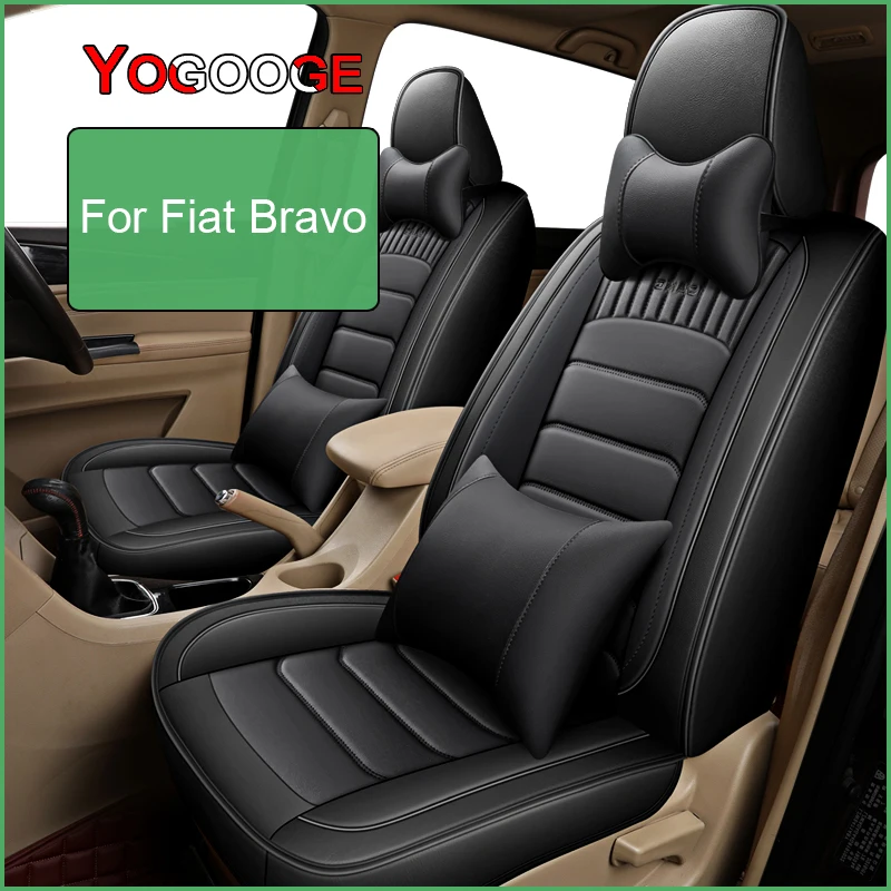 Yogooge Coprisedile Auto Per Fiat Bravo Argo Cronos Fullback Mobi Sedici Qubo Seicento Accessori Auto Interni (1 Sedile)