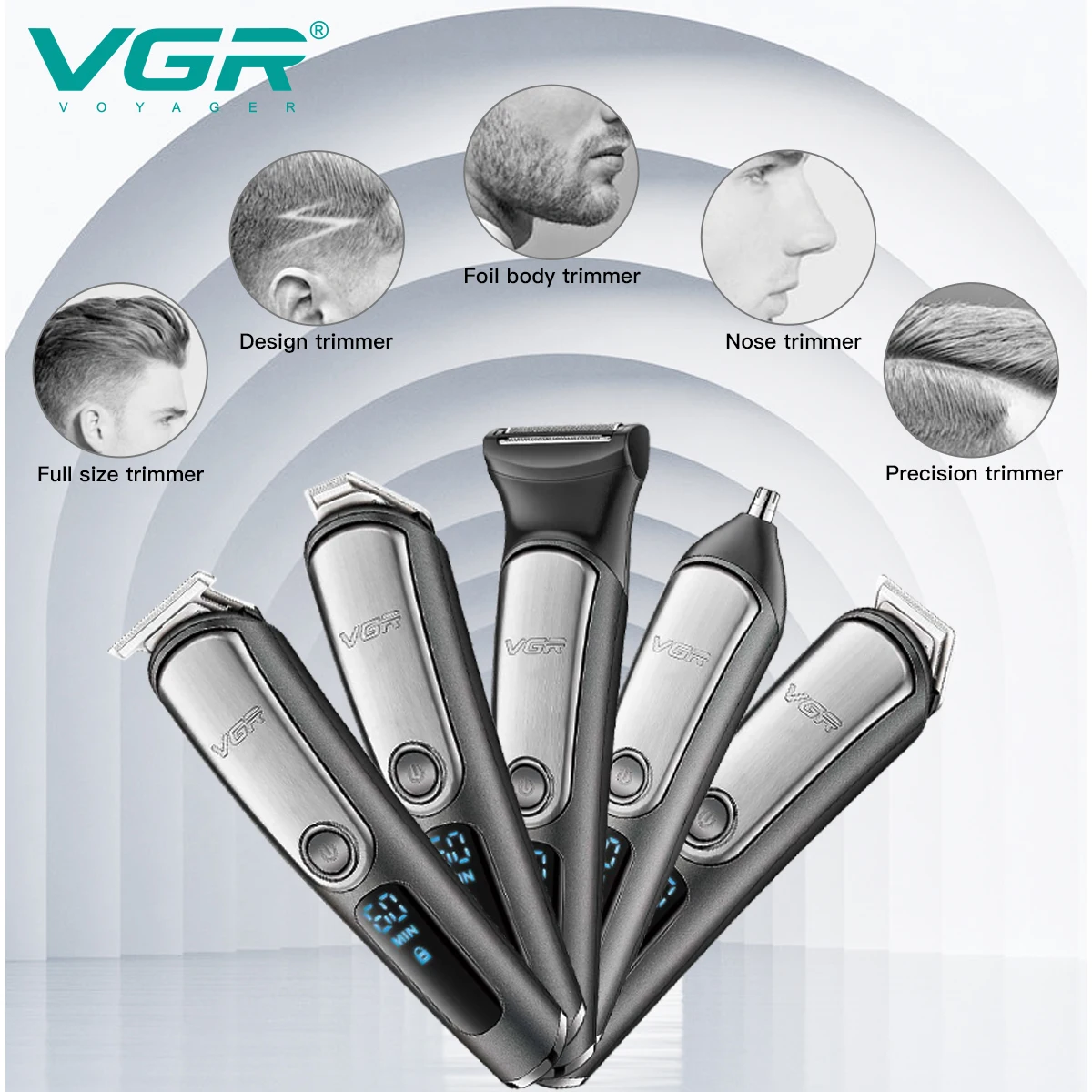 Hair Beard Trimmer Body Groomer Electric Shaver Facial Nose Ear Trimmer Eyebrow Rechargeable Adjustable All In One For Men hair clipper electric shaver hair trimmer ear and nose hair trimmer