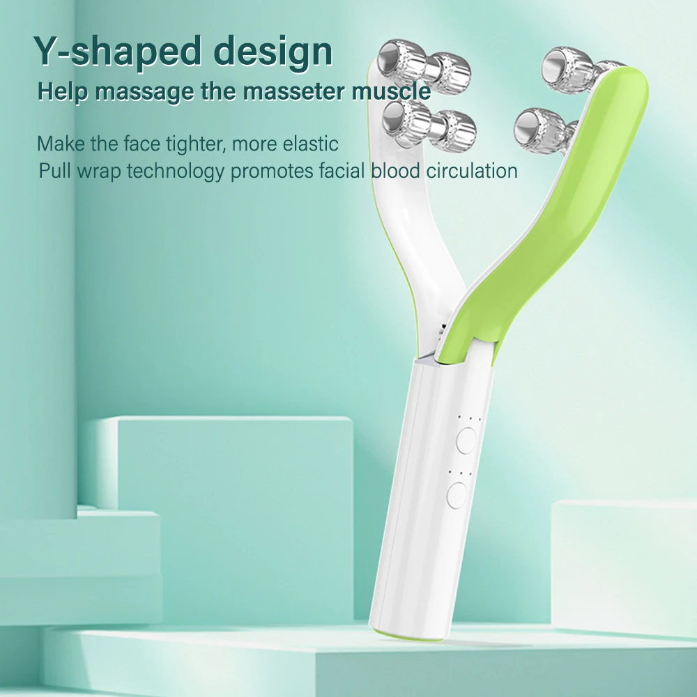 Elecrtic Facial Lifting Roller 3 Gear Skin Tighten V-line Face Lifting Massager Double Chin Wrinkle Removal Skin Care Tool 4