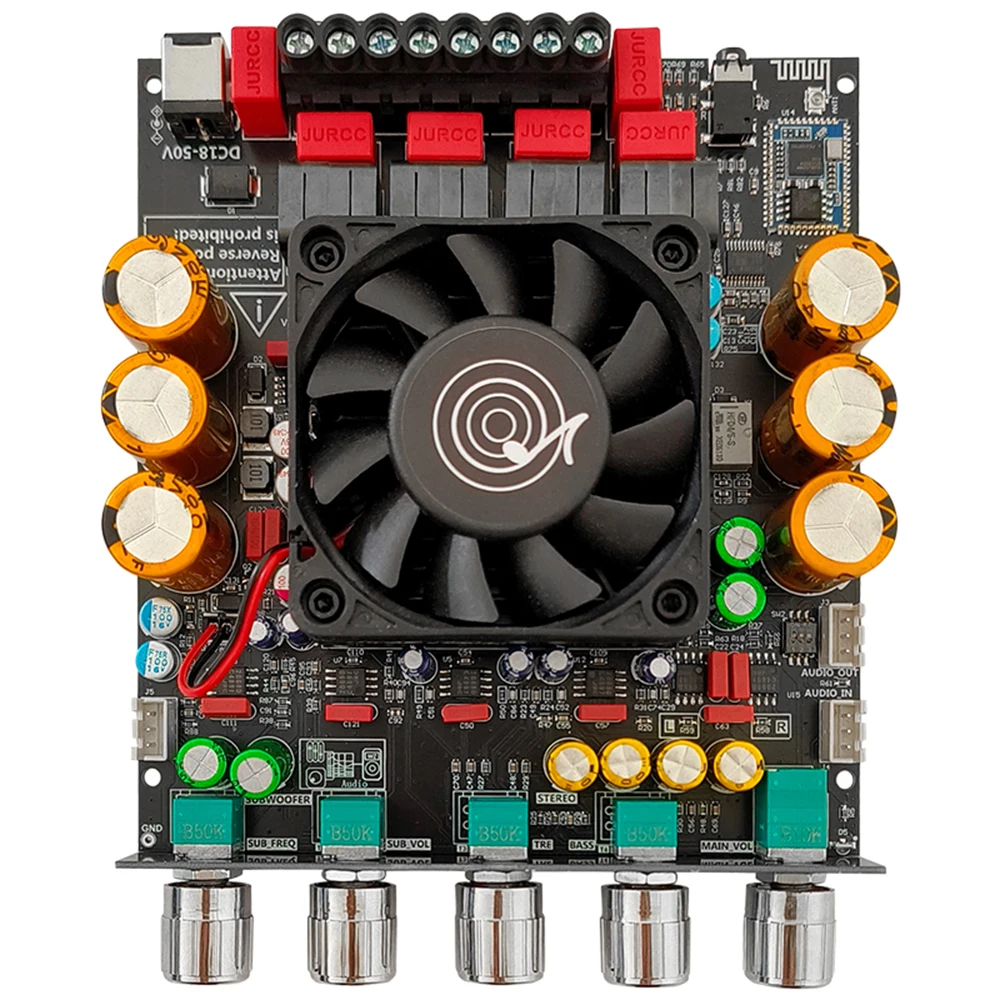 ZK-APTX3 Bt Amplifier Board 2.1 Channel 300W+300W+600W Amplifier Chip Tpa3255 Subwoofer Theater Audio Stereo Equalizer Amp amplifier board