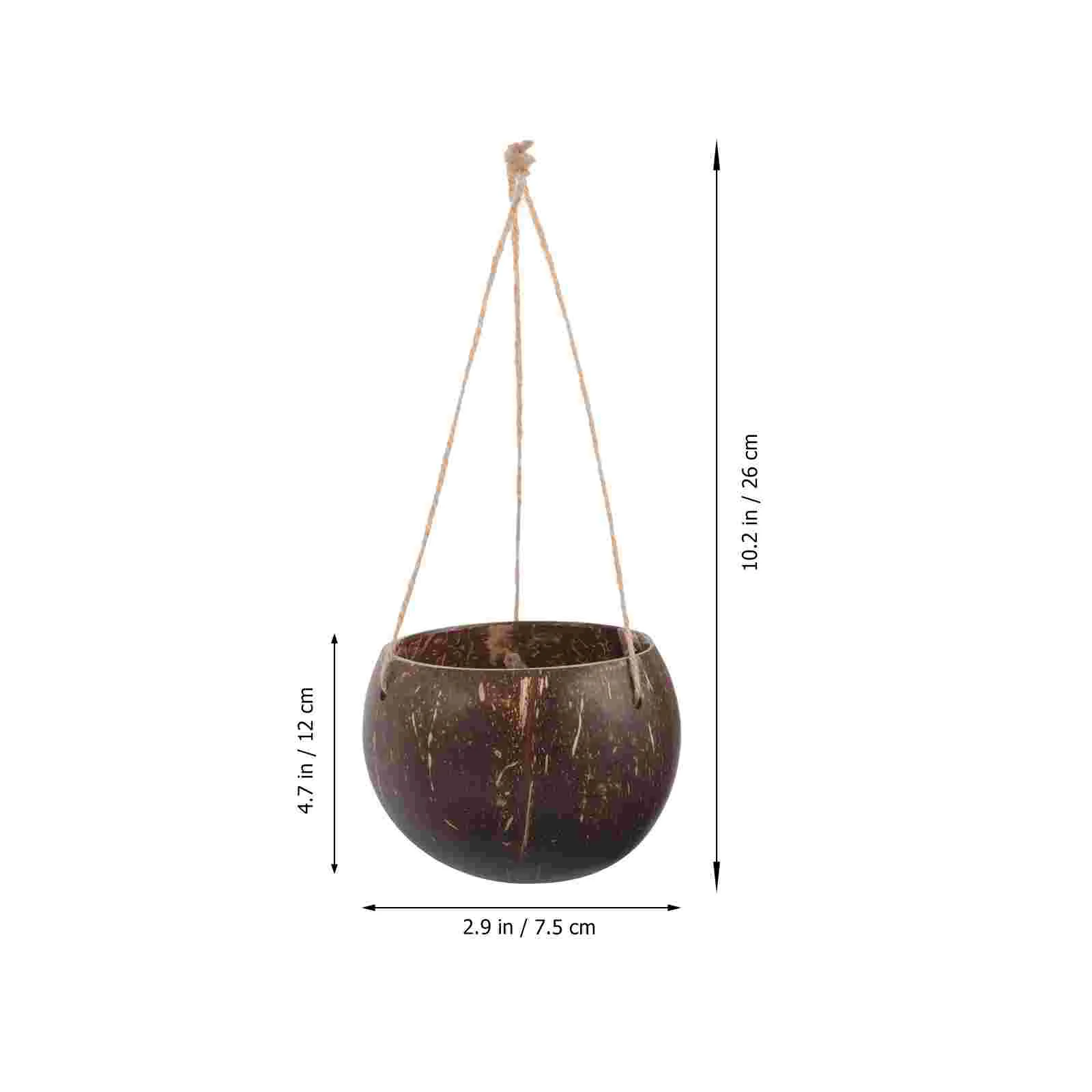 Hanging Planter Chain Coconut Shell Flowerpot Pots Indoor Plants Wall Planter Basket Balcony Holder Large Flower Pot Plant Pot